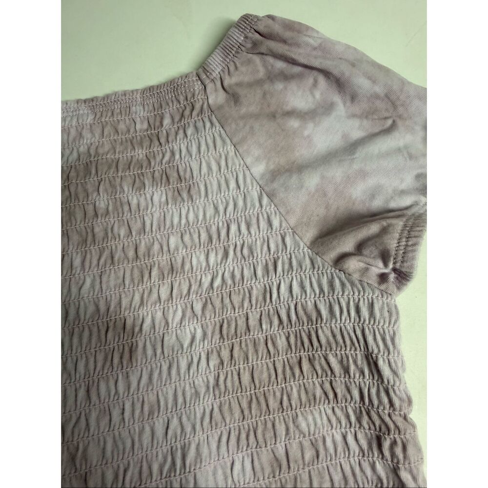 Abercrombie Kids Girls Smocked Puff Sleeve Top Sz15/16 Light Pink Stretch Shirt - Picture 8 of 9
